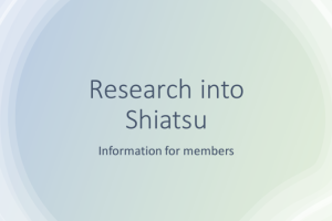 Shiatsu research