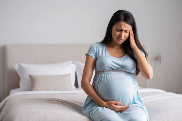 pregnant woman with migraine