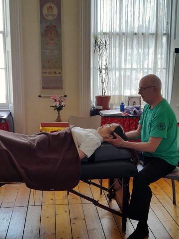  Clive treating a client