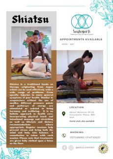 Shiatsu with Tabather flyer