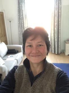 Photo of Shiatsu practitioner Dawn in her treatment room.